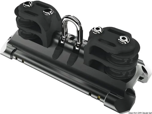 Picture of Mainsheet car size 1 shackle double control sheave - Lewmar