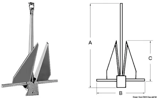 Picture of Danforth anchor 30 kg