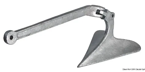 Picture of Plough anchor 22 kg - 400 - 360 - 22 - 345 - 1050 - 80 - Hot - galvanized steel - 800 - 490