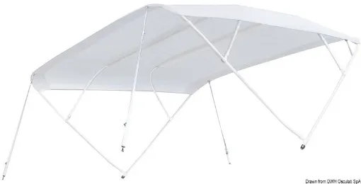 Picture of Bimini160/180 x 180 cm - white - height 140 cm - Tessilmare shade master