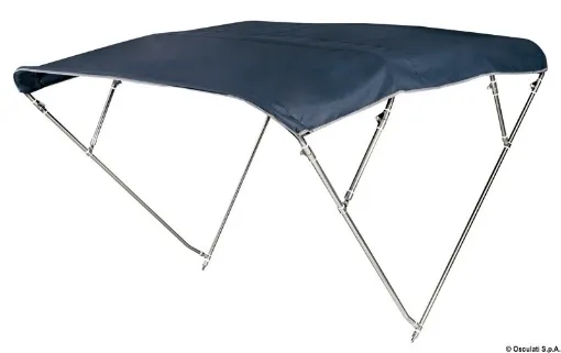 Picture of 4 - arc bimini high AISI316 220/230 x 250 - height 145 cm - blue navy