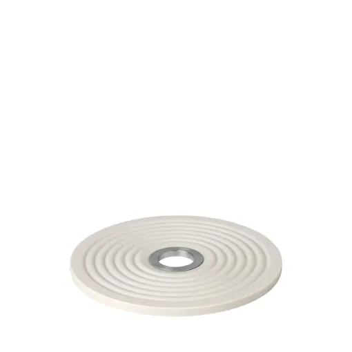 Picture of Oolong trivet - ivory silicone and matt stainless steel coaster (diameter 14cm)