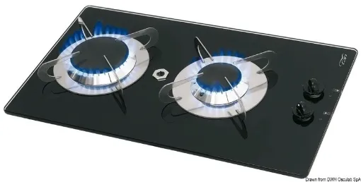 Picture of Gas hob with pyroceram burners