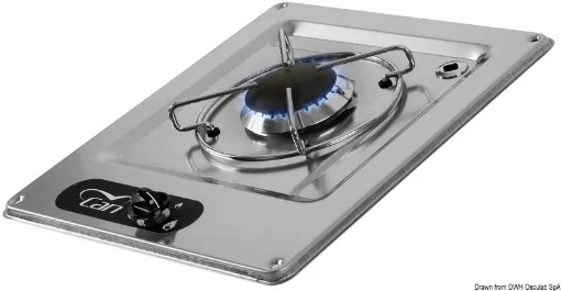 Picture of Stainless steel flush mount hob unit - Gas - Stainless steel - 1 - 1750 - 320x285 - 80 - 30