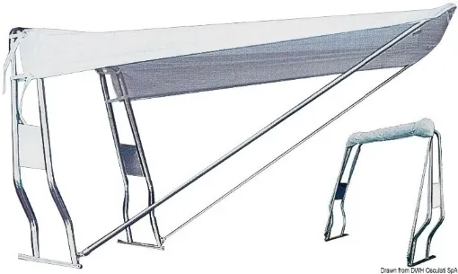 Picture of Telescopic awning white 120 x 145 cm