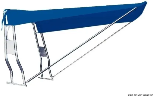 Picture of Telescopic awning navy blue 120 x 145 cm