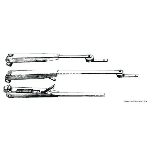 Picture of Stainless steel adjustable telescopic wiper arm 455/615mm