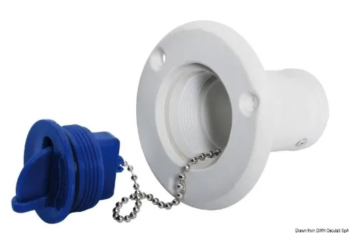 Picture of Water plug light blue - nylon/fibreglass - 38mm