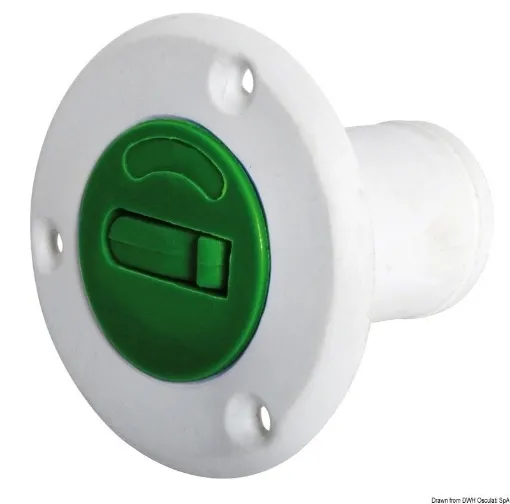 Picture of Fuel filler with green plug - nylon/fibreglass - 38mm