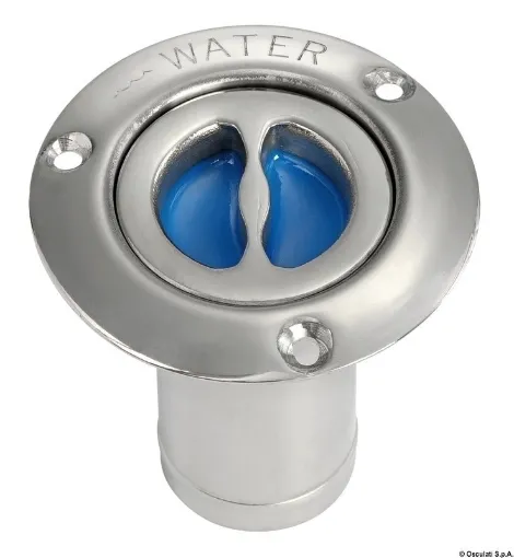 Picture of Water deck plug polished straight - stainless steel - 80mm