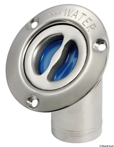 Picture of Water deck plug 45° angled - polished stainless steel - 38mm