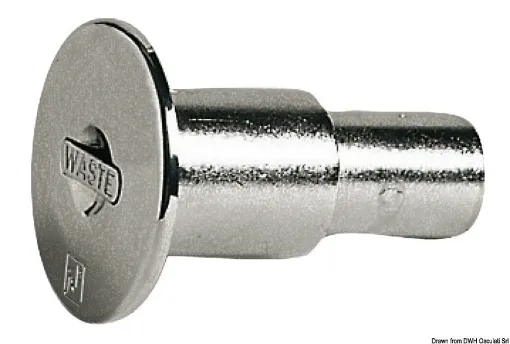 Picture of Fuel straight deck plug - chromed brass - 38mm