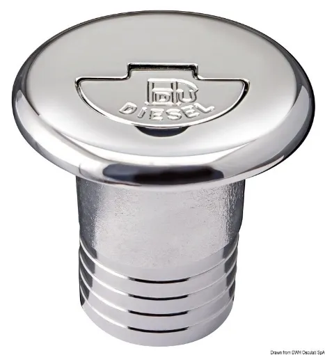 Picture of Waste filler cap long neck - chromed brass - 38 mm