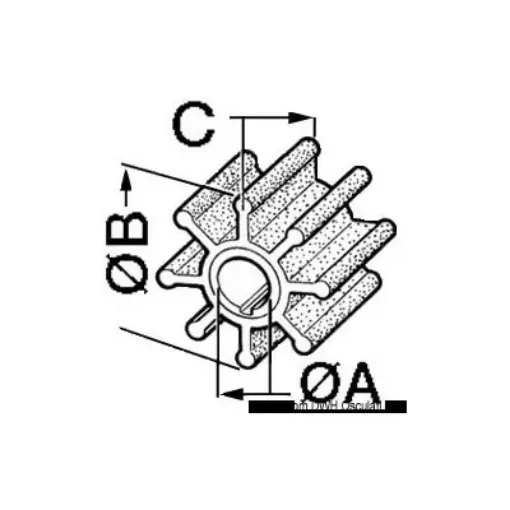 Picture of Mercury / Mariner 6/9.8 HP impeller