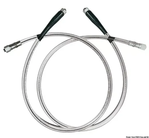 Picture of Pair of silver steer high - pressure hoses 5.5m - Ultraflex