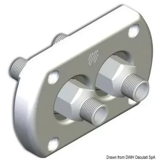 Picture of Bulkhead throughout bush twin connection chromed - Ultraflex