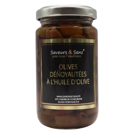 Picture of Riviera olives pitted in virgin olive oil 180g - Pickled - 180g - 1