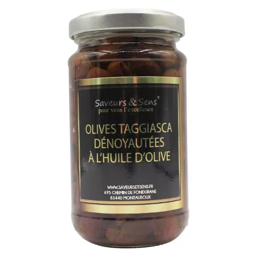 Picture of Taggiasca olives pitted in virgin olive oil 180g