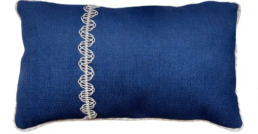 Picture of Ocean hippocampe passementerie cushion - Galerie B