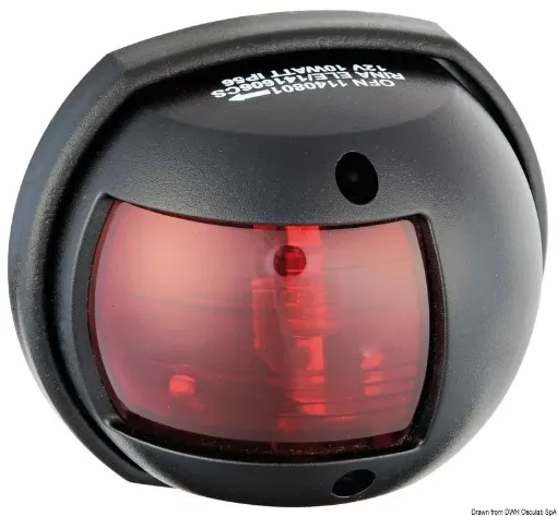 Picture of Compact black 112.5° left red led navigation light