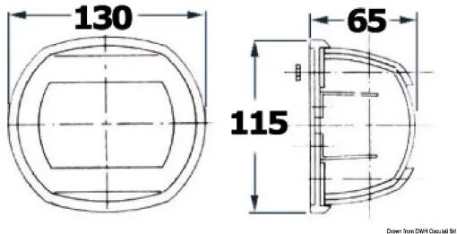 Picture of Maxi 20 black 24 V/white stern navigation light