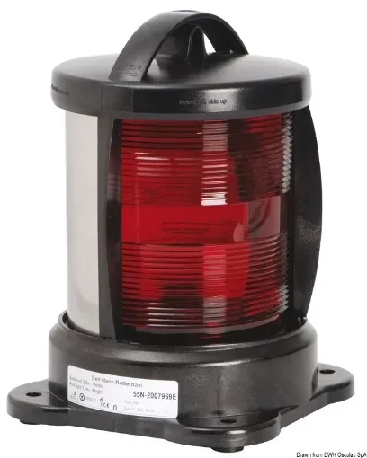 Picture of Navigation light red 112.5° - Dhr - 112.5° left - Red - Black - 25 - with base - 24V