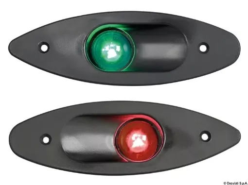 Picture of Navigation light red - black ABS built - in