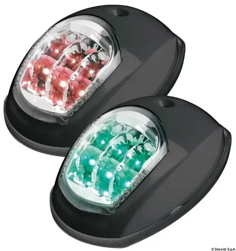 Picture of Navigation lights black ABS green/redleft & right - Evoled