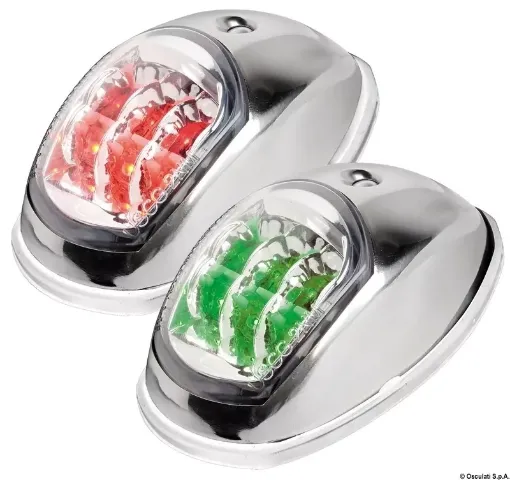 Picture of Navigation lights polished stainless steel body green/red L & R - evoled