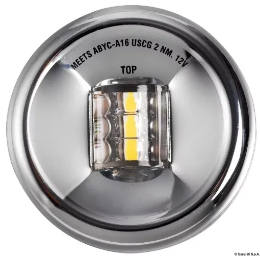 Picture of Stern navigation light white stainless steel round - mouse