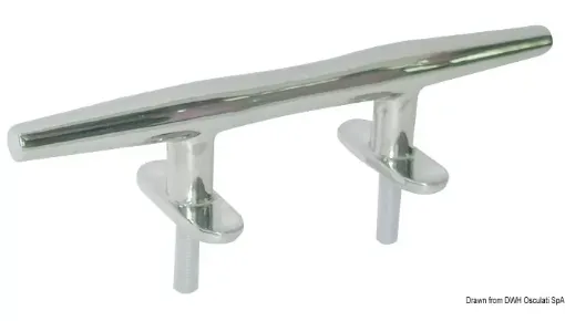 Picture of Mirror polished AISI 316 stainless steel fixing with screws.