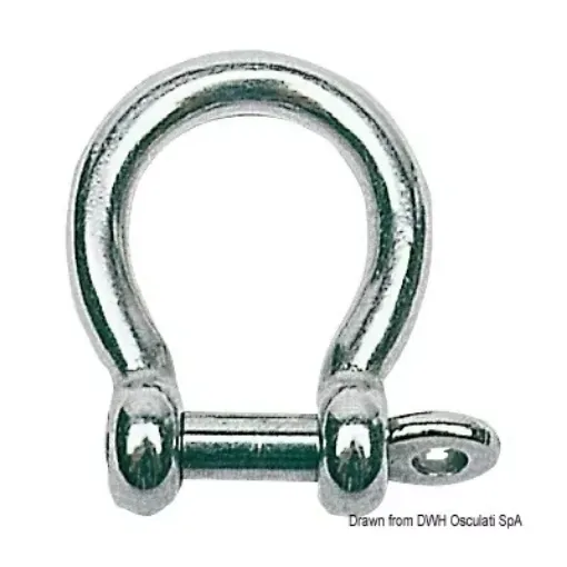 Picture of Bow shackle AISI 316 5 mm - 5 - 10 - Stainless steel - 17 - 20 - 10