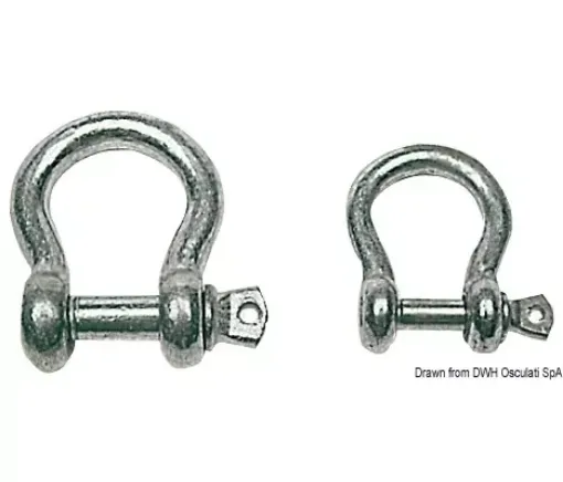 Picture of Galvanized steel bow shackle 8 mm