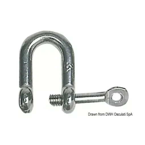 Picture of U - shackle AISI 316 with captive pin 5 mm