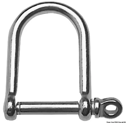 Picture of Wide jaw stainless steel shackle 5 mm