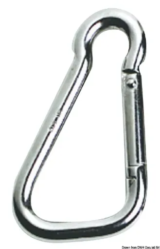 Picture of Carabiner hook AISI 316 large opening 10 mm