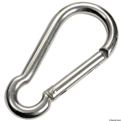 Picture of Carabiner hook with flush closure AISI 316 6 mm