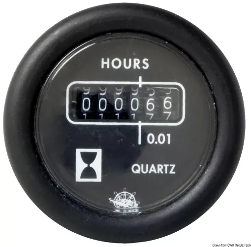 Picture of Guardian 12V black hour meter - 27.434.01 - Guardian 12V black hour meter - 27.434.01 - Guardian