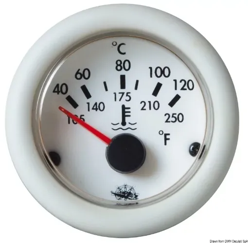 Picture of Temperature gauge oil 40 - 150° white 12 V - guardian