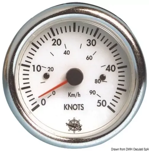 Picture of Speedometer 0 - 50 knots white 12 V - guardian