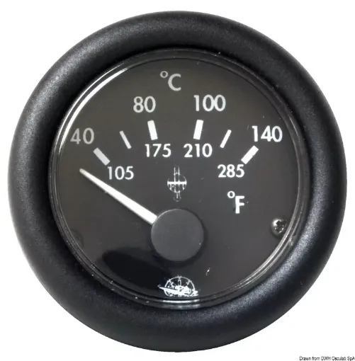 Picture of Temperature gauge oil 40 - 150° black 24 V - guardian