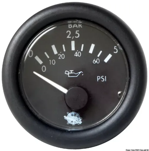 Picture of Oil pressure gauge 0 - 5 bar black 24 V - guardian