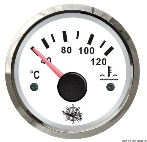 Picture of Water temperature gauge 40 - 120° white - glossy