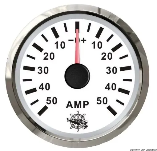 Picture of Ammeter with shunt 50 A white - glossy