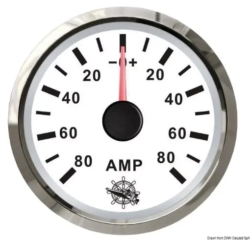 Picture of Ammeter with shunt 80 A white - glossy