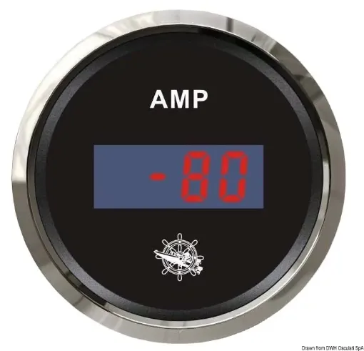 Picture of Digital ammeter with shunt black - glossy