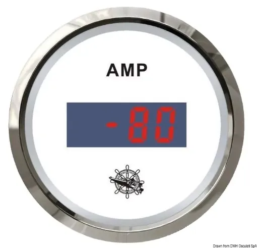 Picture of Digital ammeter with shunt white - glossy