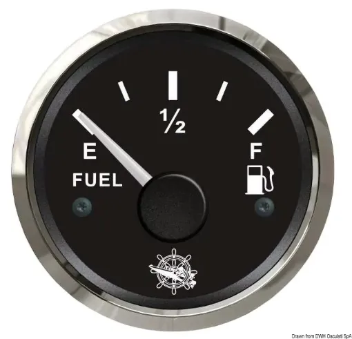 Picture of Fuel level gauge 240 - 33 ohm black - glossy