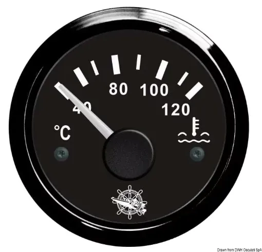 Picture of Water temperature gauge 40 - 120° black - black