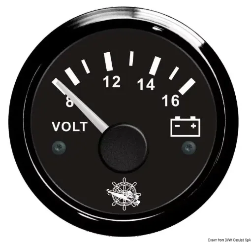 Picture of Voltmeter 8 - 16 V black - black